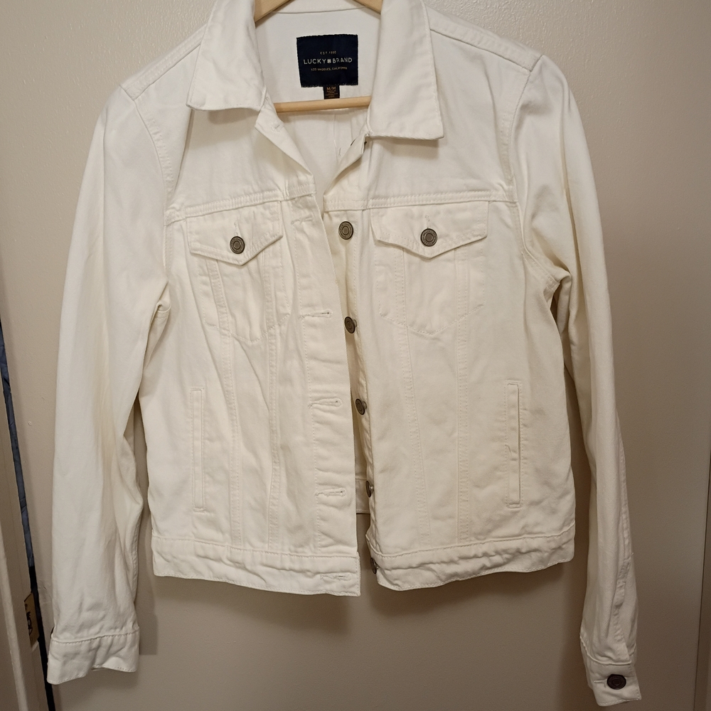 Lucky Brand Women's White Jean Jacket